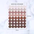 Multicolor round dot stickers sheet in brown gradient palette for sorting and labeling - Earth Tone Round Dot Sticker (A70) / 15x21.5cm / Coffee Gradient