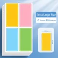 Pack of 40 extra large colorful waterproof adhesive label stickers 60x30mm for organizing - Extra Large Size (40 Labels) / Colorful
