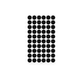 Set of 1.3cm black circular round dot stickers self-adhesive labels for marking tasks - A469 / 10x16cm / Black