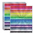 Pegatinas de purpurina en forma de corazón de colores del arco iris para decoración - A646