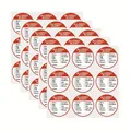 Detailed view of allergy alert stickers featuring a clear checklist for food safety - Allergy Warning Label(A324) / 17x17cm / Red
