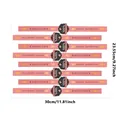 Detailed view of pink long strip baking labels with dimensions of 30x23.55cm for packaging seal - A106 Pink Long Strip Style / 30cm*23.55cm (8pcs/sheet)