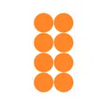 Large 5cm orange round dot stickers for labeling and color coding - 8 Pcs/Sheet (11*21cm/Sheet) / Orange