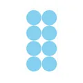 5cm large round self-adhesive label stickers in light blue finish for marking and coding - 8 Pcs/Sheet (11*21cm/Sheet) / Light Blue
