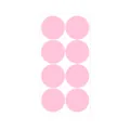 Pack of 5cm round pink adhesive sticker labels for various marking and labeling tasks - 8 Pcs/Sheet (11*21cm/Sheet) / Pink