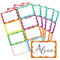 8 Blatt bunte blanko Klebeetiketten mit dekorativem Rand für die Organisation - Bunter Stil (A164) / 8 Aufkleber/Blatt (20.54x15.3cm)