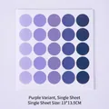 Purple Morandi circular dot sticker sheet size 13x13.5cm for decorative labeling - Purple / Purple Series
