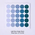 Morandi light blue dot sticker sheet, 13x13.5cm adhesive label sheet - Light Blue / Light Blue