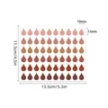 Adesivi per indici a forma di goccia di pioggia in tonalità marroni sfumate - Sfumatura Toni Terra (A600) / 60 Adesivi/Foglio (135x115mm)