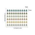 Foglio di adesivi colorati a goccia, 13,5x11,5 cm, con 60 etichette scrivibili - Sfumatura Toni Morandi (A601) / 60 Adesivi/Foglio (135x115mm)