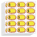 Gelbe Sternexplosion-Preisschilder mit Dollarzeichen für Einzelhandel und Flohmärkte - Gelber Stil (A391) / 24cm*27cm