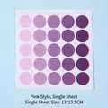 Purple Morandi round dot stickers for journals, 13x13.5cm single sheet SKU variant - Pink / Pink
