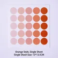 Orange Morandi round dot self-adhesive sticker labels for handwriting and organizing - Orange Style / Orange