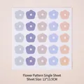 Morandi pastel flower stickers sheet, self-adhesive label paper, 13x13.5cm size. - Flower Style / Small Floral Pattern