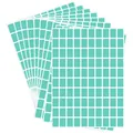 Fogli multipli di etichette adesive rettangolari verdi impermeabili per organizzazione e indici - 16*21.5cm/Foglio / Verde menta