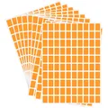 Set di etichette adesive rettangolari arancioni per classificazione ufficio. - 16*21.5cm/Foglio / Arancione
