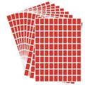 Etichette adesive rosse impermeabili rettangolari per marcatura e selezione - 16*21.5cm/Foglio / Rosso
