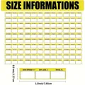 Self-adhesive yellow medication labels 1.5x0.5 inch showing date opened and expiry dimensions - Expiry Date Label(A248) / 16.7x16cm / Yellow