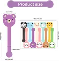 Dimensions de longs autocollants de scellage en forme d'ours et de panda pour pâtisserie - A102 / 10 Pièces/Feuille (18.5x14.7cm)