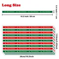 Detailed dimension guide for Merry Christmas themed long adhesive gift sealing stickers - A100 / 10 Pieces/Pack