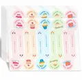 Detailed view of cute cartoon dessert checkered baking stickers for gift decoration - Colorful Plaid Dessert Thank You Sticker / A121 [18x13cm]