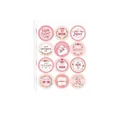 Florale Muttertag-Aufkleber mit 'Best Mom Ever' und 'Happy Mother's Day' Motiven - A553 (Rosa Floral Rund) / 13*18cm/Blatt