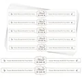 Long decorative 'Hand made' tamper-resistant baking seal stickers for cake box packaging - White (A50-B)