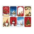 Hoja de 8 etiquetas navideñas de estilo vintage con campos Para/De para envolver regalos - Etiquetas de Ilustración de Navidad 4 (A782)