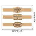Especificaciones de etiquetas de sellado de papel kraft hechas a mano de 9 cm x 7 cm - Pegatinas de Borde de Planta de Tira Larga (A313)