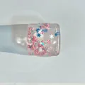 Festliches transparentes Weihnachts-Knautschspielzeug mit Schneeflocken- und Candy-Füllung - Mittel / Schneeflocke