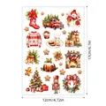 Hoja de pegatinas navideñas vintage de 12x17cm para scrapbooking y decoración - Estilo de Regalo de Cascanueces Pintado a Mano (A636)