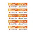 Heavy Duty 3.5 x 2 inch Orange Caution Warning Labels for Moving and Shipping Boxes - Heavy Style (A578) / 10 Pieces/Sheet (18.6*26.8cm)