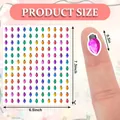 Detailed size guide showing dimensions for colorful Christmas bulb stickers on sheet and finger - Colored Bulb Style (A367) / 18.5x16.5cm