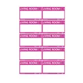 Purple Living Room moving labels with Do Not Stack checkboxes, pack of 10 labels, 3.5x2 inches. - Living Room Style (A583) / 10 Pieces/Sheet (18.6*26.8cm)