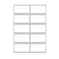 Pack of blank movable household moving labels 3.5x2 inch with Do Not Stack check boxes - Blank Style (A584) / 10 Pieces/Sheet (18.6*26.8cm)