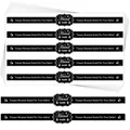 Etiquetas adhesivas negras hechas a mano para sellar empaques de regalo y alimentos seguros - Negro Simple Hecho a Mano Seguridad Pegatina / A50-A [22.8x15.5cm]