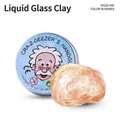 Premium orange transparent liquid glass mud non-Newtonian fluid slime toy for kids - Jelly Orange