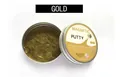 Glänzende goldene Magnetknete zur Stressbewältigung in einer silbernen Metalldose - Mit Magnet Und Augen / L / Gold