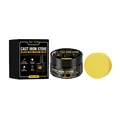 Jue Fish 50g cast iron stove black restoration paste kit with applicator sponge for protection - 50g Restoration Paste *1, Sponge *1