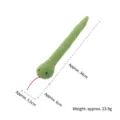 Jouet en peluche serpent en velours vert pour chien avec papier bruissant interactif - Jouet serpent vert amusant avec papier froissé