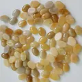 Sammlung polierter natürlicher ovaler gelber Achat-Cabochons für die Schmuckherstellung - 6*8mm / Gelber Aventurin