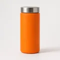 Tragbare Mini-Isolierflasche aus Edelstahl in leuchtendem, mattem Orange-Finish - 200ml / Mini Chubby Flasche / Orange