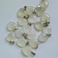 Collectie van 15 mm hartvormige hangers van natuursteen voor het maken van sieraden - Agaat