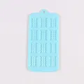 Professional sky blue rectangular silicone mold for DIY chocolate bars and waffles - 12-Cavity Waffle Mold (84131) / Blue