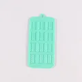 Mint green 12-cavity rectangular chocolate silicone mold for waffle block baking - 12-Cavity Waffle Mold (84131) / Mint Green