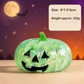 Grünes Glitzer-Halloween-Kürbis-Quetschspielzeug zum Stressabbau und Handmuskeltraining - Kürbis Squishy / Grün