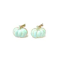 Orecchini a perno a forma di zucca smaltata azzurra per Thanksgiving - Stile Zucca 3D (104) / Azzurro