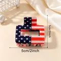 Detailansicht der 5cm US-Flaggen-Haarklammer für Independence Day Haarschmuck - Standard Flaggen-Stil (D9-4-16) / Klein