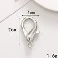 Silver zinc alloy lobster clasp for DIY keychains and bag accessories, size 1x2cm - Lobster Clasp (C393-306) / Silver
