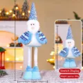 Blauer ausziehbarer Weihnachtsgnom, Höhe 46-65cm, Gewicht 286g, Festliche Deko - 65CM Medium Teleskop-Weihnachtsmann - Blau